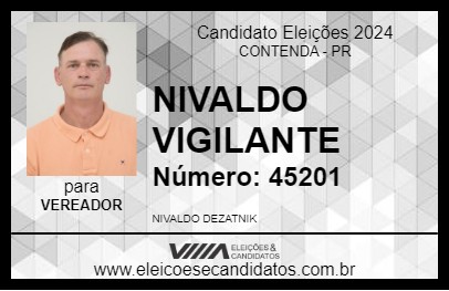 Candidato NIVALDO VIGILANTE 2024 - CONTENDA - Eleições