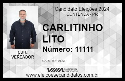 Candidato CARLITINHO LITO 2024 - CONTENDA - Eleições