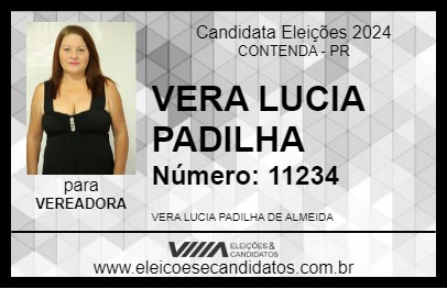 Candidato VERA LUCIA PADILHA 2024 - CONTENDA - Eleições