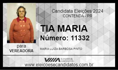 Candidato TIA MARIA 2024 - CONTENDA - Eleições