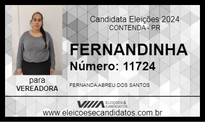 Candidato FERNANDINHA 2024 - CONTENDA - Eleições