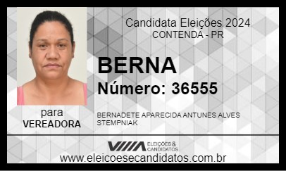 Candidato BERNA 2024 - CONTENDA - Eleições