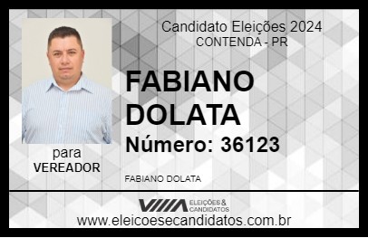 Candidato FABIANO DOLATA 2024 - CONTENDA - Eleições