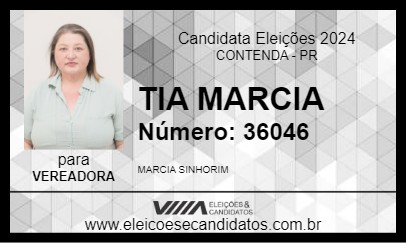 Candidato TIA MARCIA 2024 - CONTENDA - Eleições