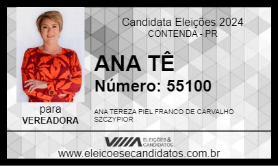 Candidato ANA TÊ 2024 - CONTENDA - Eleições