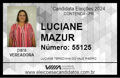 Candidato LUCIANE MAZUR 2024 - CONTENDA - Eleições