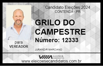 Candidato GRILO DO CAMPESTRE 2024 - CONTENDA - Eleições