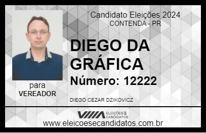 Candidato DIEGO DA GRÁFICA 2024 - CONTENDA - Eleições