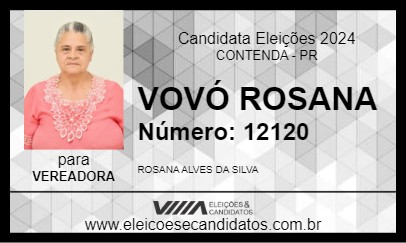 Candidato VOVÓ ROSANA 2024 - CONTENDA - Eleições