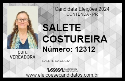 Candidato SALETE COSTUREIRA 2024 - CONTENDA - Eleições