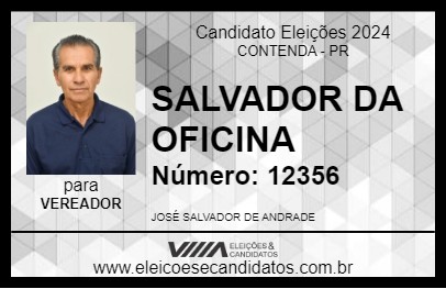 Candidato SALVADOR DA OFICINA 2024 - CONTENDA - Eleições