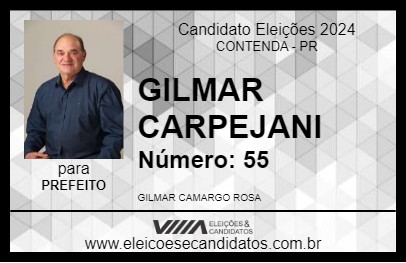 Candidato GILMAR CARPEJANI 2024 - CONTENDA - Eleições