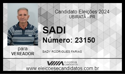 Candidato SADI 2024 - UBIRATÃ - Eleições