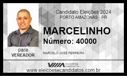 Candidato MARCELINHO 2024 - PORTO AMAZONAS - Eleições