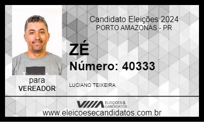 Candidato ZÉ 2024 - PORTO AMAZONAS - Eleições