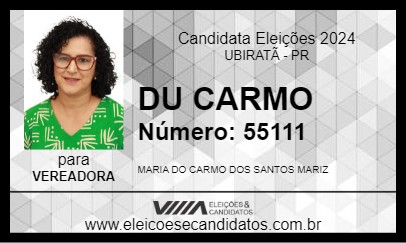 Candidato DU CARMO 2024 - UBIRATÃ - Eleições