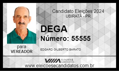 Candidato DEGA 2024 - UBIRATÃ - Eleições