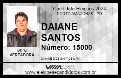 Candidato DAIANE SANTOS 2024 - PORTO AMAZONAS - Eleições