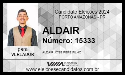 Candidato ALDAIR 2024 - PORTO AMAZONAS - Eleições