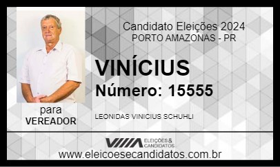 Candidato VINÍCIUS 2024 - PORTO AMAZONAS - Eleições