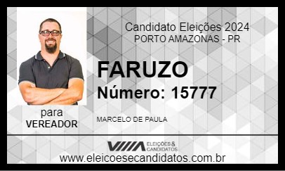 Candidato FARUZO 2024 - PORTO AMAZONAS - Eleições