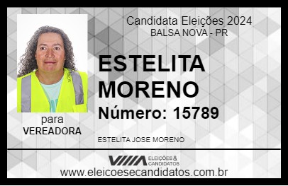 Candidato ESTELITA MORENO 2024 - BALSA NOVA - Eleições