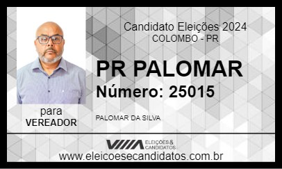 Candidato PALOMAR DA SILVA 2024 - COLOMBO - Eleições