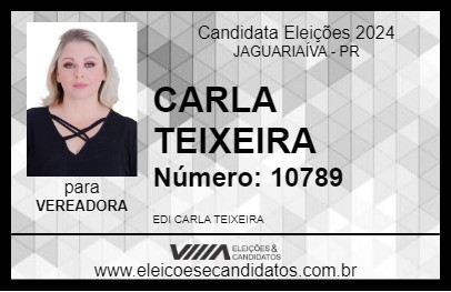 Candidato CARLA TEIXEIRA 2024 - JAGUARIAÍVA - Eleições