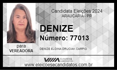 Candidato DENIZE 2024 - ARAUCÁRIA - Eleições