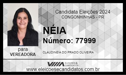 Candidato NÉIA 2024 - CONGONHINHAS - Eleições