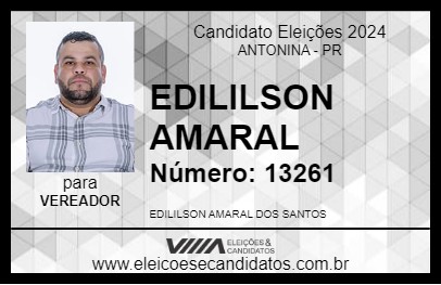 Candidato EDILILSON AMARAL 2024 - ANTONINA - Eleições