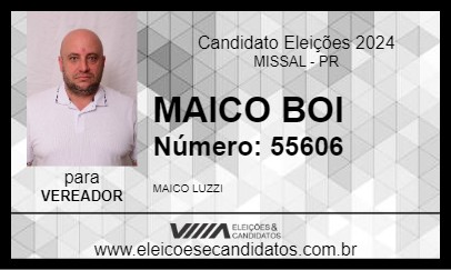 Candidato MAICO BOI 2024 - MISSAL - Eleições