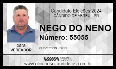 Candidato NEGO DO NENO 2024 - CÂNDIDO DE ABREU - Eleições