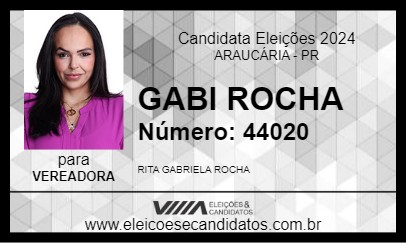 Candidato GABI ROCHA 2024 - ARAUCÁRIA - Eleições