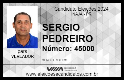 Candidato SERGIO PEDREIRO 2024 - INAJÁ - Eleições