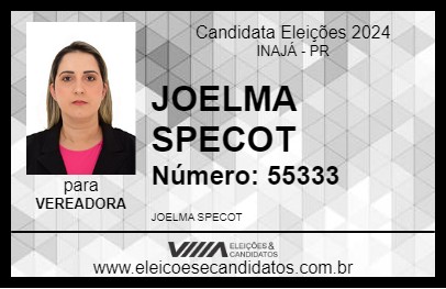 Candidato JOELMA SPECOT 2024 - INAJÁ - Eleições