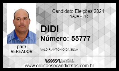 Candidato DIDI 2024 - INAJÁ - Eleições