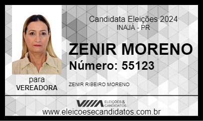 Candidato ZENIR MORENO 2024 - INAJÁ - Eleições