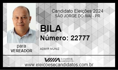 Candidato BILA 2024 - SÃO JORGE DO IVAÍ - Eleições