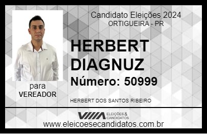 Candidato HERBERT DIAGNUZ 2024 - ORTIGUEIRA - Eleições