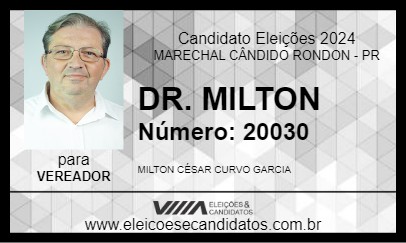 Candidato DR. MILTON 2024 - MARECHAL CÂNDIDO RONDON - Eleições