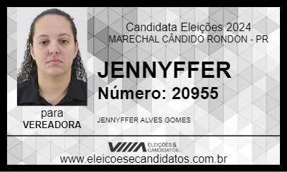 Candidato JENNYFFER 2024 - MARECHAL CÂNDIDO RONDON - Eleições