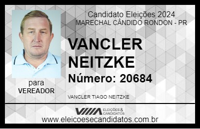 Candidato VANCLER NEITZKE 2024 - MARECHAL CÂNDIDO RONDON - Eleições