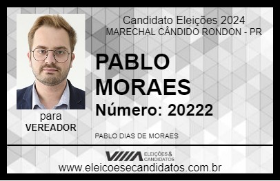 Candidato PABLO MORAES 2024 - MARECHAL CÂNDIDO RONDON - Eleições