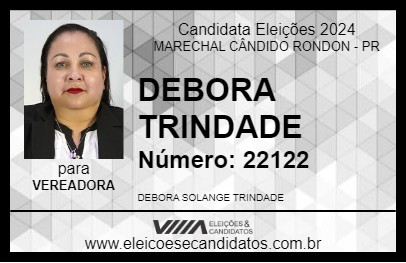 Candidato DEBORA TRINDADE 2024 - MARECHAL CÂNDIDO RONDON - Eleições