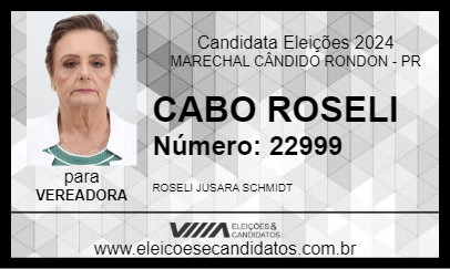 Candidato CABO ROSELI 2024 - MARECHAL CÂNDIDO RONDON - Eleições