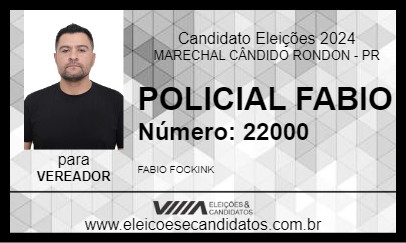 Candidato POLICIAL FABIO 2024 - MARECHAL CÂNDIDO RONDON - Eleições