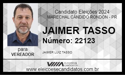 Candidato JAIMER TASSO 2024 - MARECHAL CÂNDIDO RONDON - Eleições