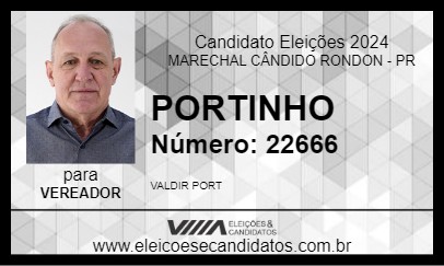 Candidato PORTINHO 2024 - MARECHAL CÂNDIDO RONDON - Eleições