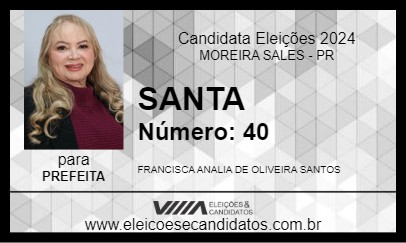 Candidato SANTA 2024 - MOREIRA SALES - Eleições